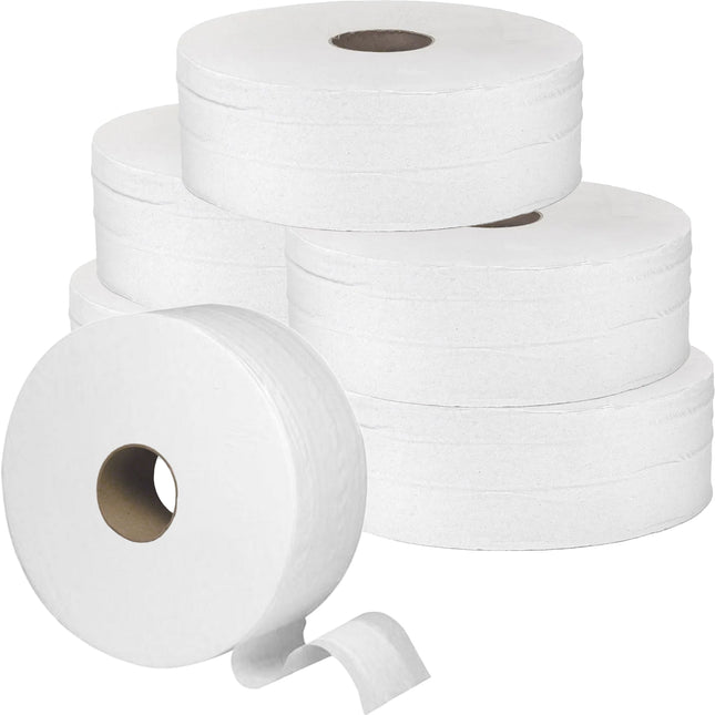 Carind Carta Igienica Maxi Jumbo: 6 Rotoli Doppia Velo 320M Cellulosa Per Dispenser Industriali