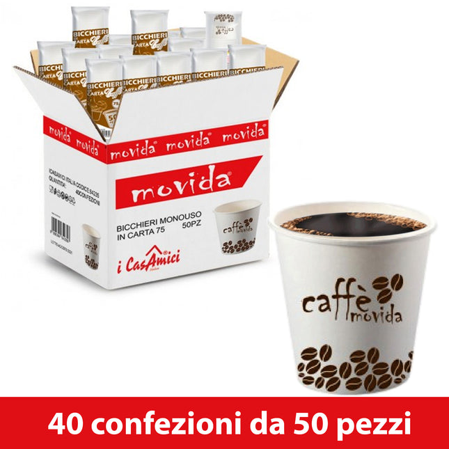 Bicchieri Carta Caffè 75Ml Bicchierini Bio Per Espresso Macchinetta Ufficio