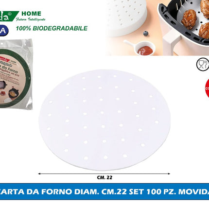 Carta Da Forno Diam. Cm.22 Set 100 Pz. Movida I CasaAmici