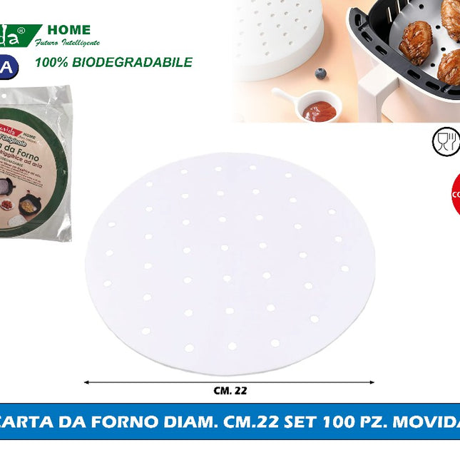 Carta Da Forno Diam. Cm.22 Set 100 Pz. Movida I CasaAmici