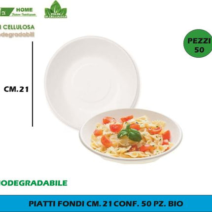 Piatti Fondi Cm.21 Conf. 50 Pz. Bio I CasaAmici