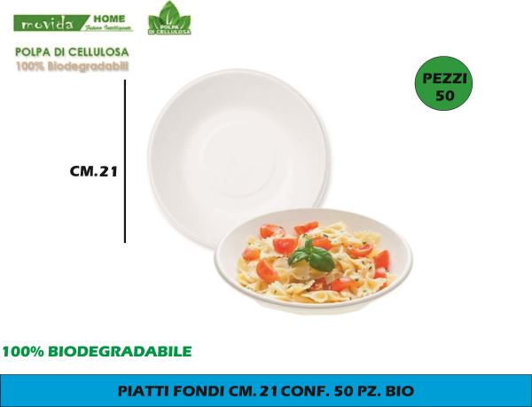 Piatti Fondi Cm.21 Conf. 50 Pz. Bio I CasaAmici