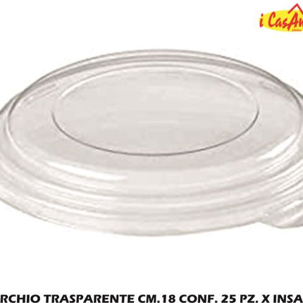 Coperchio Trasparente Cm.18 Conf. 25 Pz. X Insalate I CasaAmici