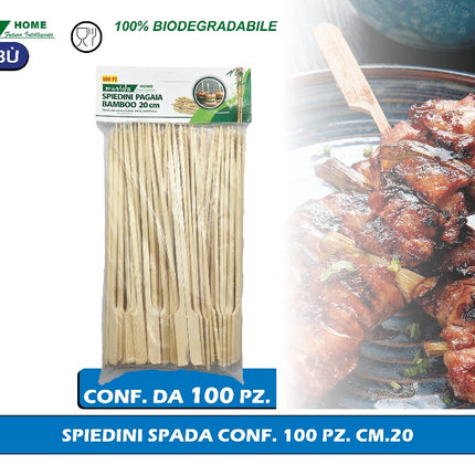 Spiedini Spada Bamboo Conf. 100 Pz. Cm.21 I CasaAmici