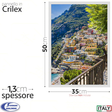 Sicignano Cornice Flat: Eleganza Moderna In Vetro Acrilico Per I Tuoi Ricordi Speciali 35x50 cm Bianca Casalinghi Sicignano