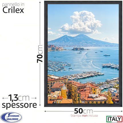 Sicignano Cornice Flat: Eleganza Moderna In Vetro Acrilico Per I Tuoi Ricordi Speciali 50x70 cm Nera Casalinghi Sicignano