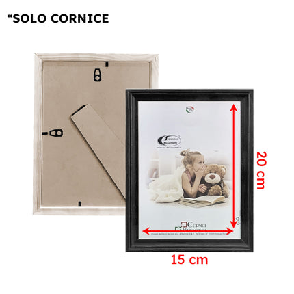 Cornice Native Crilex Legno Portafoto Tavolo Parete Bianco Nero Grigio Vari Misure 15x20 cm Casalinghi Sicignano