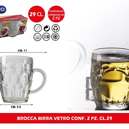 BROCCA BIRRA VETRO CONF. 2 PZ. CL.29 Cegeco & Alar