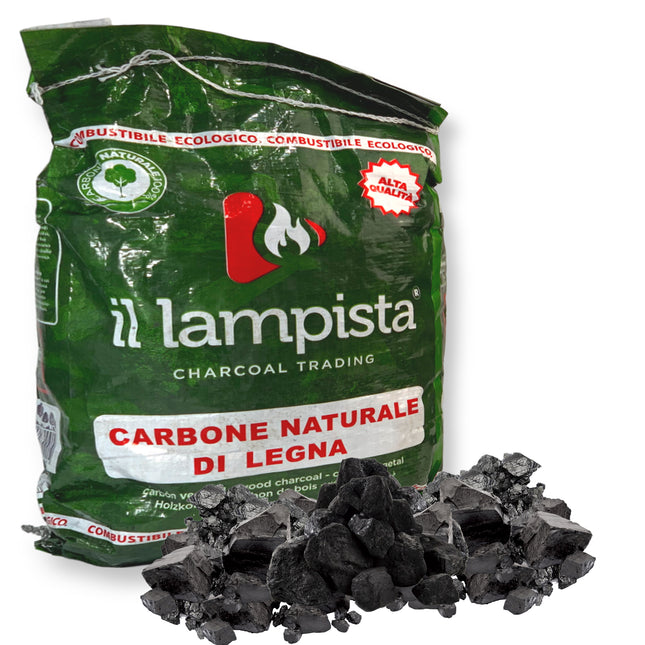 Carbone di Legna Naturale per Barbecue – Formati 2,5 kg e 10 kg, Ideale per Griglie e Cottura alla Brace KG.2.5 X Energy