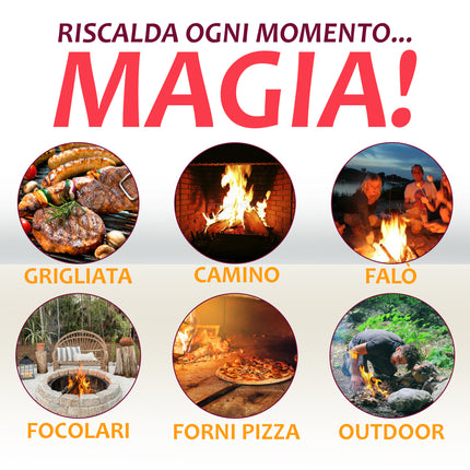 Carbone 2,5 kg con Accendifuoco Ecologico 32 pz - Kit Pronto Barbecue Casalinghi Sicignano