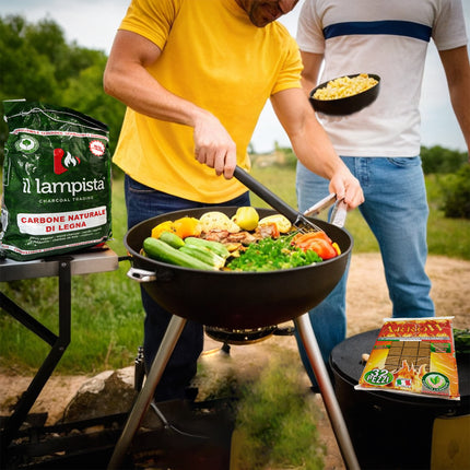 Carbone 2,5 kg con Accendifuoco Ecologico 32 pz - Kit Pronto Barbecue Casalinghi Sicignano