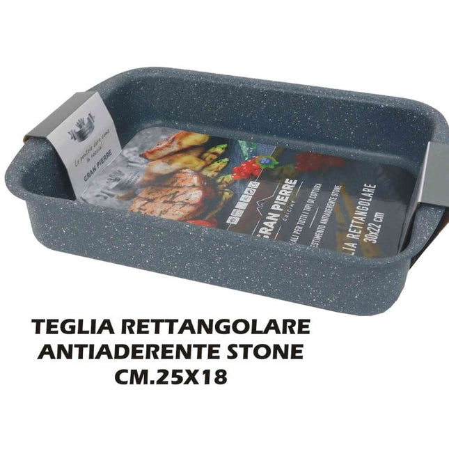 Teglia Rett.Re Antiaderente Cm.25X18 Gran Pierre Casalinghi Letizia Ceramica