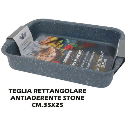 Teglia Rett.Re Antiaderente Cm.35X25 Gran Pierre Casalinghi Letizia Ceramica