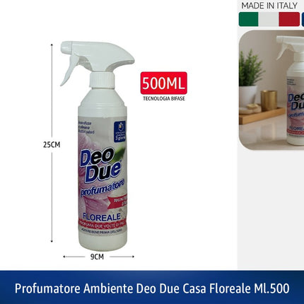 PROFUMATORE AMBIENTE DEO DUE CASA FLOREALE ML.500 Deo Due