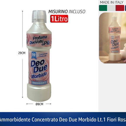 AMMORBIDENTE CONCENTRATO DEO DUE MORBIDO LT.1 FIORI ROSA Deo Due