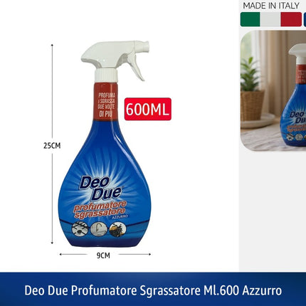DEO DUE PROFUMATORE SGRASSATORE ML.600 AZZURRO Deo Due