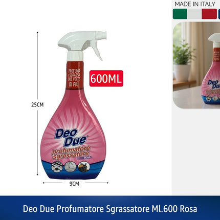 DEO DUE PROFUMATORE SGRASSATORE ML.600 ROSA Deo Due