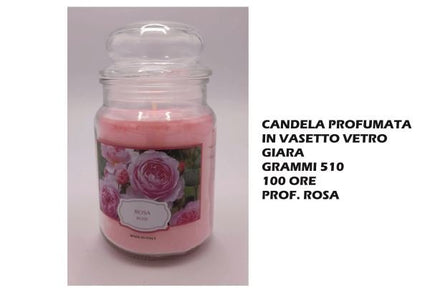 Cereria Muto Italo CANDELA PROFUMATA IN VETRO GR.510 100 ORE ROSA Cereria Muto Italo