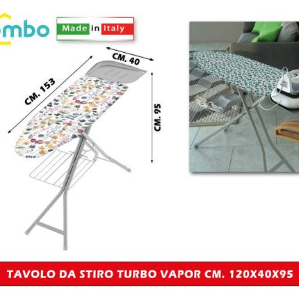 Colombo Tavolo Da Stiro Turbo Vapor Cm.120X40X95H Colombo