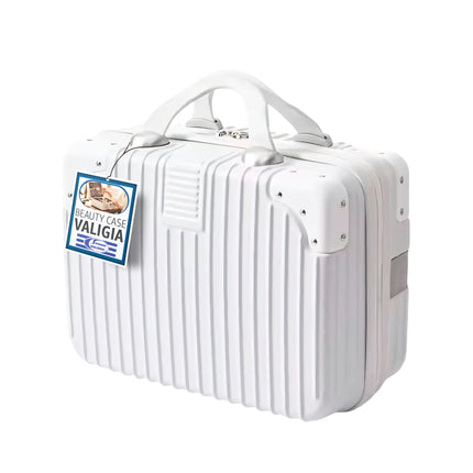 Beauty Case Rigido con Lucchetto a Combinazione 31cm Bianco Ecore Home
