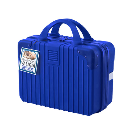 Beauty Case Rigido con Lucchetto a Combinazione 31cm Blu Ecore Home