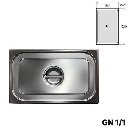 Comas Coperchio Gastronorm Gn Professionale – Vari Formati Per Cucina – Acciaio Inox Standard Gn 1/1 A 1/9