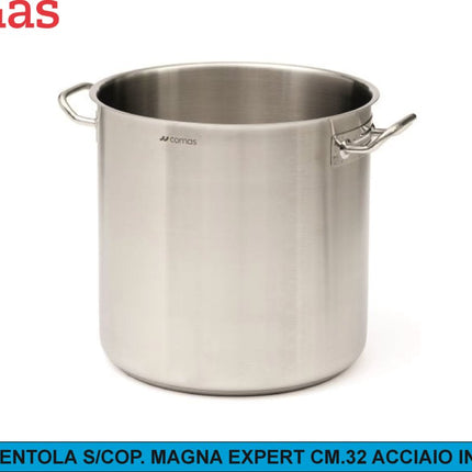 Pentola Alta in Acciaio Inox Magna Expert – Ideale per Grandi Preparazioni Ø32cm x H32.5cm Comas