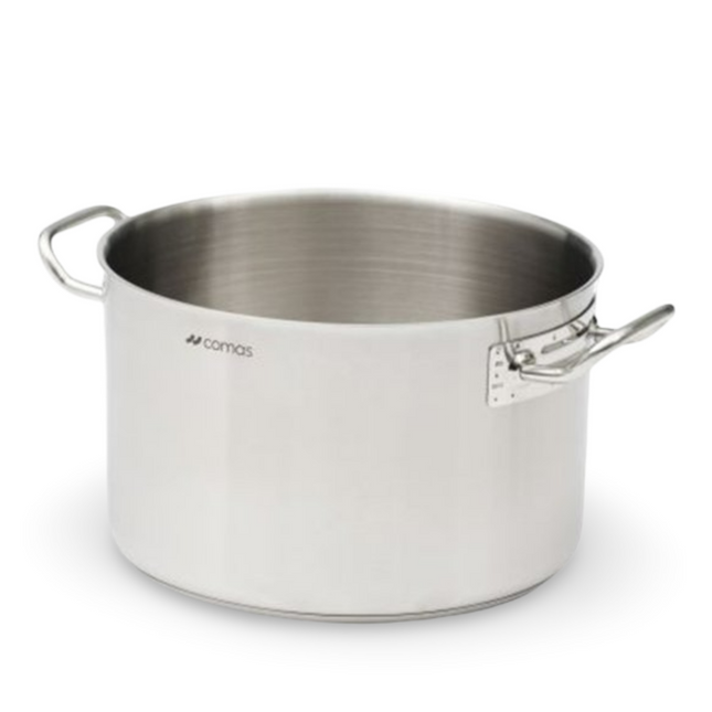Casseruola Alta Senza Coperchio Magna Expert, Acciaio Inossidabile, Pentola Professionale con Manici Comas