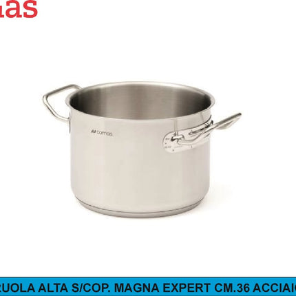 CASSERUOLA ALTA S/COP. MAGNA EXPERT CM.36 ACCIAIO INOX Comas