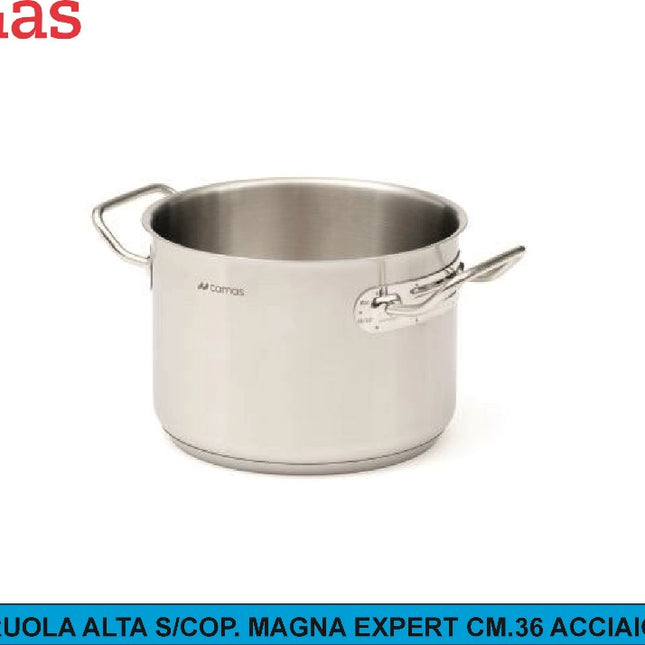 CASSERUOLA ALTA S/COP. MAGNA EXPERT CM.36 ACCIAIO INOX Comas