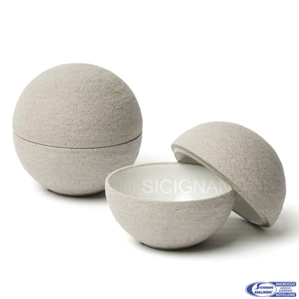Comas Piatto Sferico | Ø 6.5-13cm | Colore White Black e Terracotta White Comas