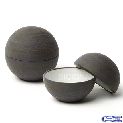 Comas Piatto Sferico | Ø 6.5-13cm | Colore White Black e Terracotta Black Comas