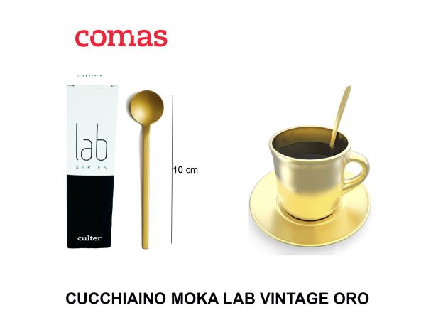 Comas Cucchiaino Moka Lab Vintage Oro 18/10 Acciaio Inox