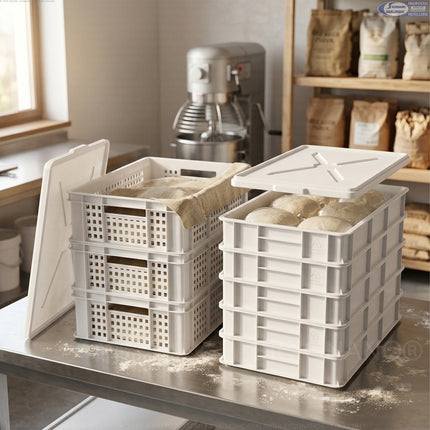 Cassetta Service Giganplast Piena/Forata | Contenitore Alimentare Professionale MOCA in Polietilene per Impasti, Cella e Freezer | Lavabile in Lavastoviglie - Made in Italy Giganplast
