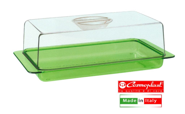 Cosmoplast Copriformaggio Rettangolare in Plastica 29x15x9h, Colori Assortiti, Made in Italy Cosmoplast