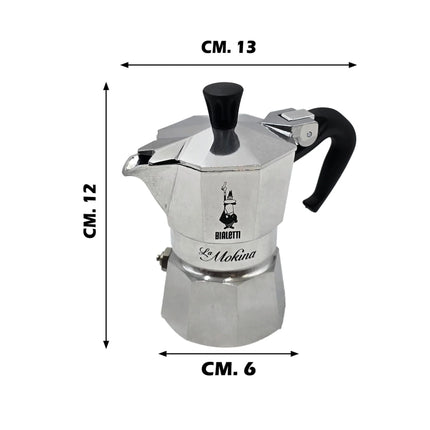 Bialetti Moka Express - Caffettiera Originale In Alluminio, Made In Italy Dal 1933 | Espresso Tradizionale | Da 1/2 Tazza A 12 Tazze