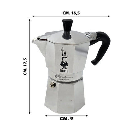 Bialetti Moka Express - Caffettiera Originale In Alluminio, Made In Italy Dal 1933 | Espresso Tradizionale | Da 1/2 Tazza A 12 Tazze
