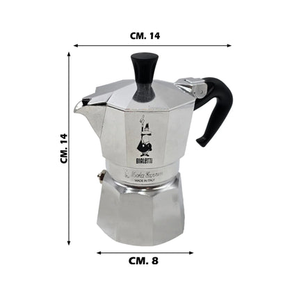 Bialetti Moka Express - Caffettiera Originale In Alluminio, Made In Italy Dal 1933 | Espresso Tradizionale | Da 1/2 Tazza A 12 Tazze