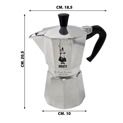 Bialetti Moka Express - Caffettiera Originale In Alluminio, Made In Italy Dal 1933 | Espresso Tradizionale | Da 1/2 Tazza A 12 Tazze