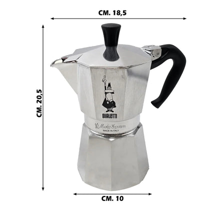 Bialetti Moka Express - Caffettiera Originale In Alluminio, Made In Italy Dal 1933 | Espresso Tradizionale | Da 1/2 Tazza A 12 Tazze Bialetti