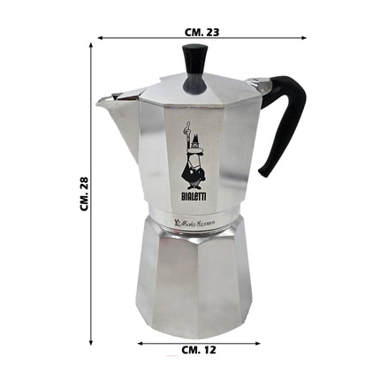 Bialetti Moka Express - Caffettiera Originale In Alluminio, Made In Italy Dal 1933 | Espresso Tradizionale | Da 1/2 Tazza A 12 Tazze