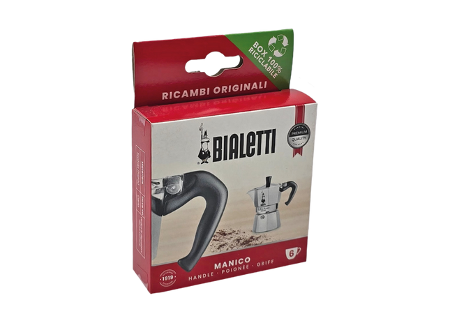 Bialetti Manico Moka Per 3-4 Tazze E 6 Tazze, Manico Per Caffettiera Moka Classica Bialetti