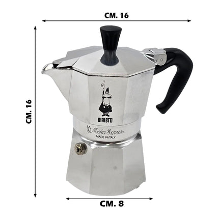 Bialetti Moka Express - Caffettiera Originale In Alluminio, Made In Italy Dal 1933 | Espresso Tradizionale | Da 1/2 Tazza A 12 Tazze
