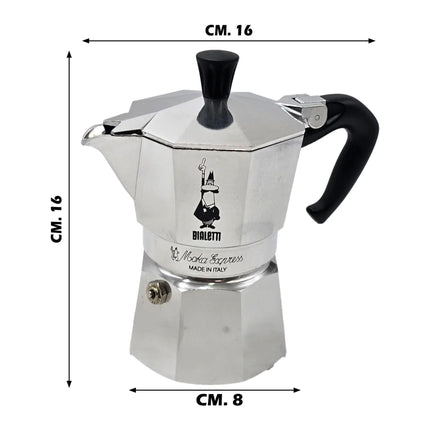 Bialetti Moka Express - Caffettiera Originale In Alluminio, Made In Italy Dal 1933 | Espresso Tradizionale | Da 1/2 Tazza A 12 Tazze Bialetti