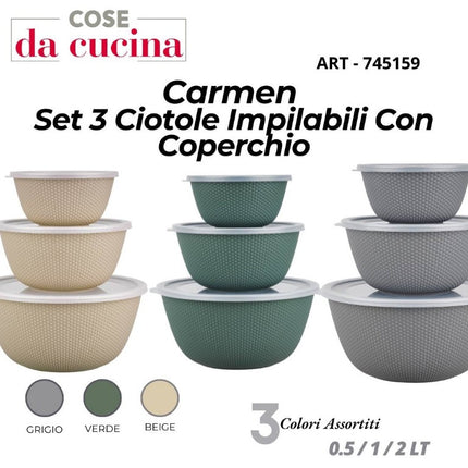 Frigo Box Tris Tondi Lt.0,5/1/2 Colori Assortiti Cosentino