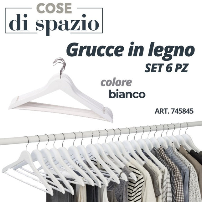 STAMPELLE LEGNO SET 6 PZ. CM.45X1,2X23h BIANCO Cosentino