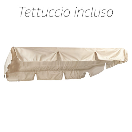 Cuscino X Dondolo 3 Posti Ecru' Con Tettuccio