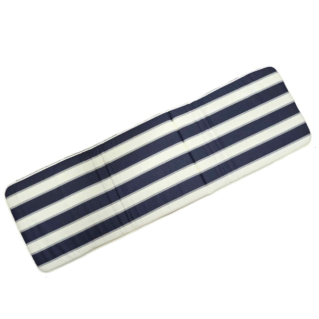 Cuscino per Lettino Tenerife da Esterno a Righe Bianco/Blu 56x177cm