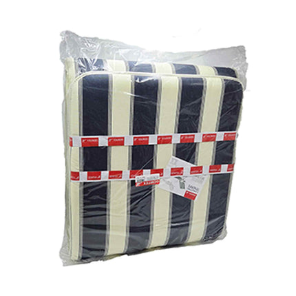 Cuscino Per Lettino Tenerife Da Esterno A Righe Bianco/Blu 56X177Cm