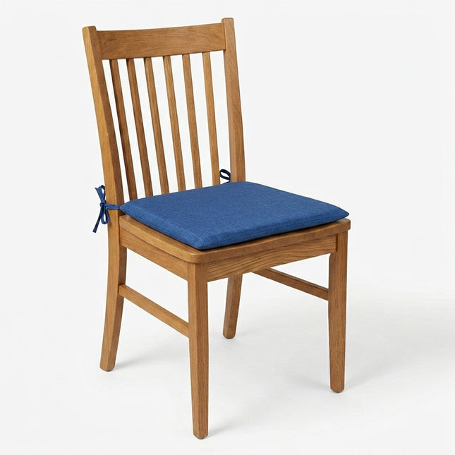 Cuscino Nuvola per Sedie da Interno 38x38x5 cm – 50% Cotone 50% Poliestere, Imbottitura Morbida, Colori Blu o Beige, Made in Italy Gemitex